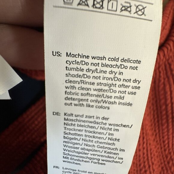 Women's S Two-Piece High Waist Bikini Swimsuit Textured Pumpkin Rust NWT - Picture 13 of 16